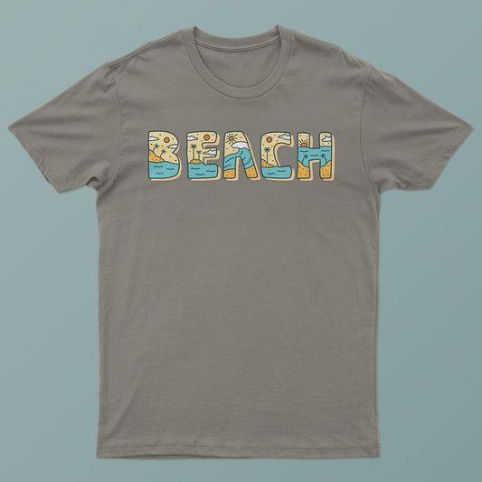 Beach Vibes Graphic Print T-Shirt - Summer Casual Tee
