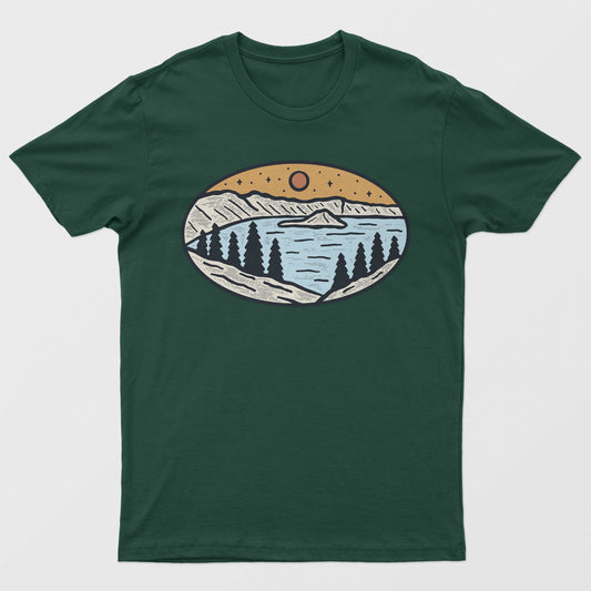 Vintage Crater Lake Oregon Tee - S-XXXL, Assorted Colors, Free Shipping