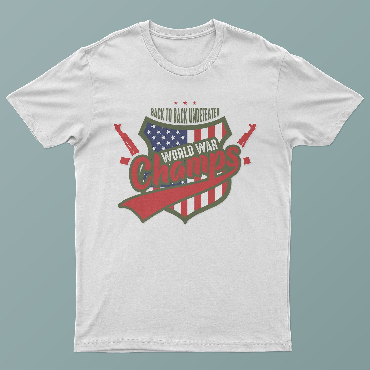 World War Champs Graphic Print Unisex T-Shirt: S-XXXL, Various Colors, Free Ship