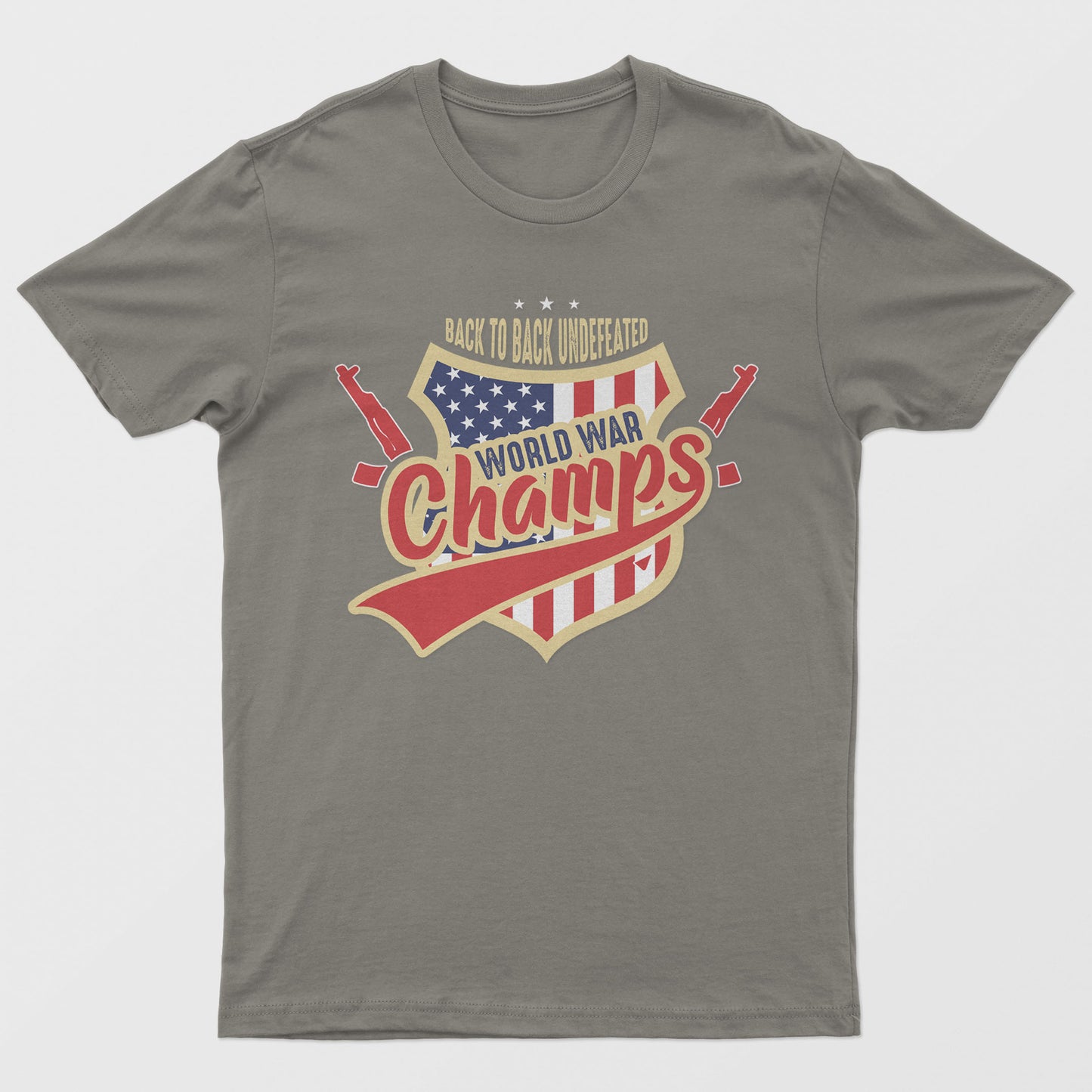 World War Champs Graphic Print Unisex T-Shirt: S-XXXL, Various Colors, Free Ship