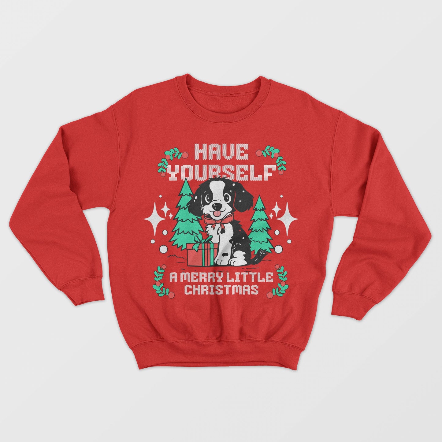 Have Yourself a Little Merry Christmas Dog Picture Unisex Graphic Sweatshirt Christmas shirt, Puppy Picture, funny sweater, Christmas gift