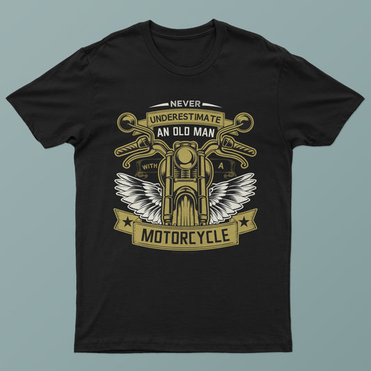 Bobber Bike Graphic Tee: Old Man Motorcycle Wisdom